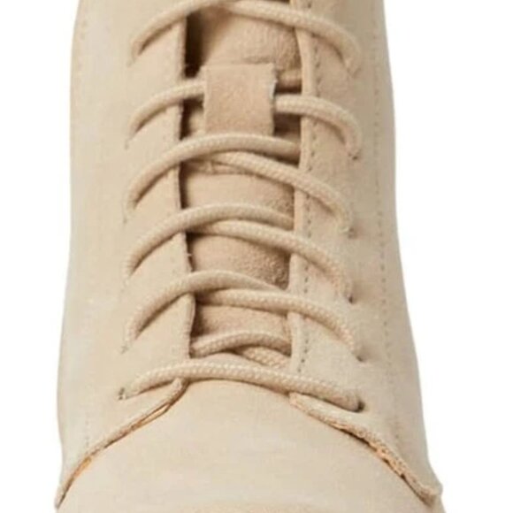 Steve Madden Jamisyn Sand Suede Fashion Lace Up Ankle Chunky Combat Boots 8 NWOB - Picture 2 of 6